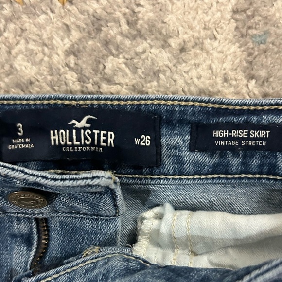 Hollister Jean Blue Vintage Stretch Denim Skirt 3/26 - Picture 3 of 3
